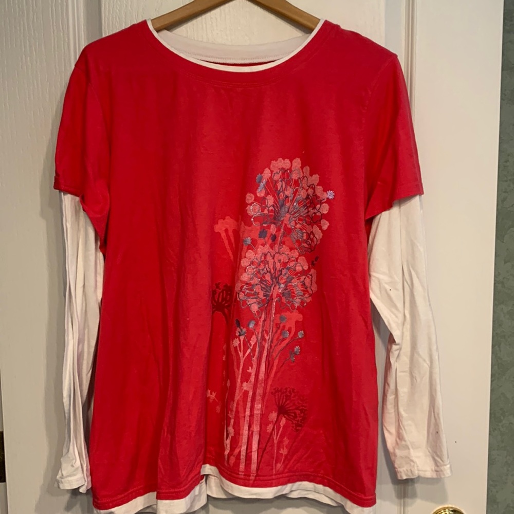 Just My Size layered look ling sleeve t shirt.